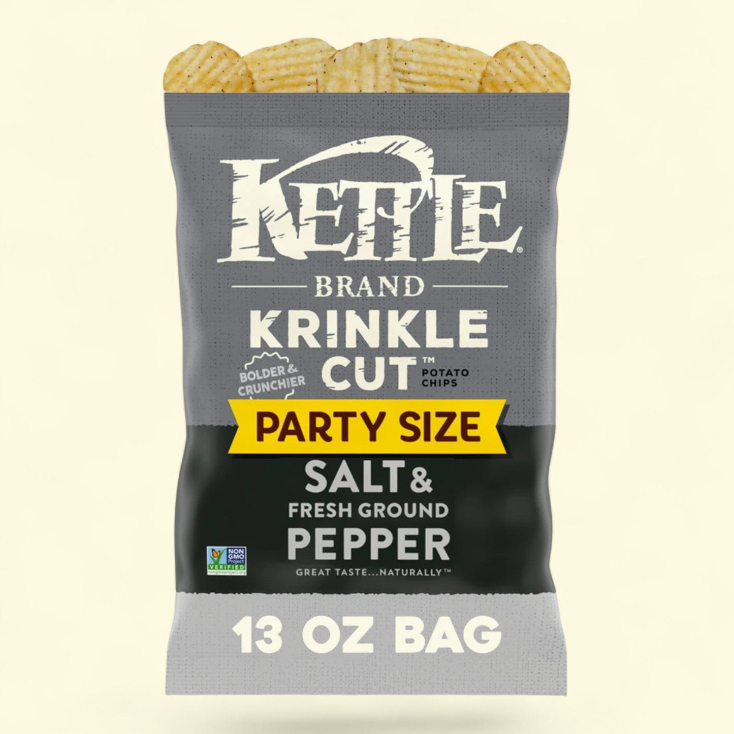 Kettle Brand Sea Salt and Fresh Ground Pepper Krinkle Cut Potato Ch... — authentic US product shipped worldwide by Treatspree
