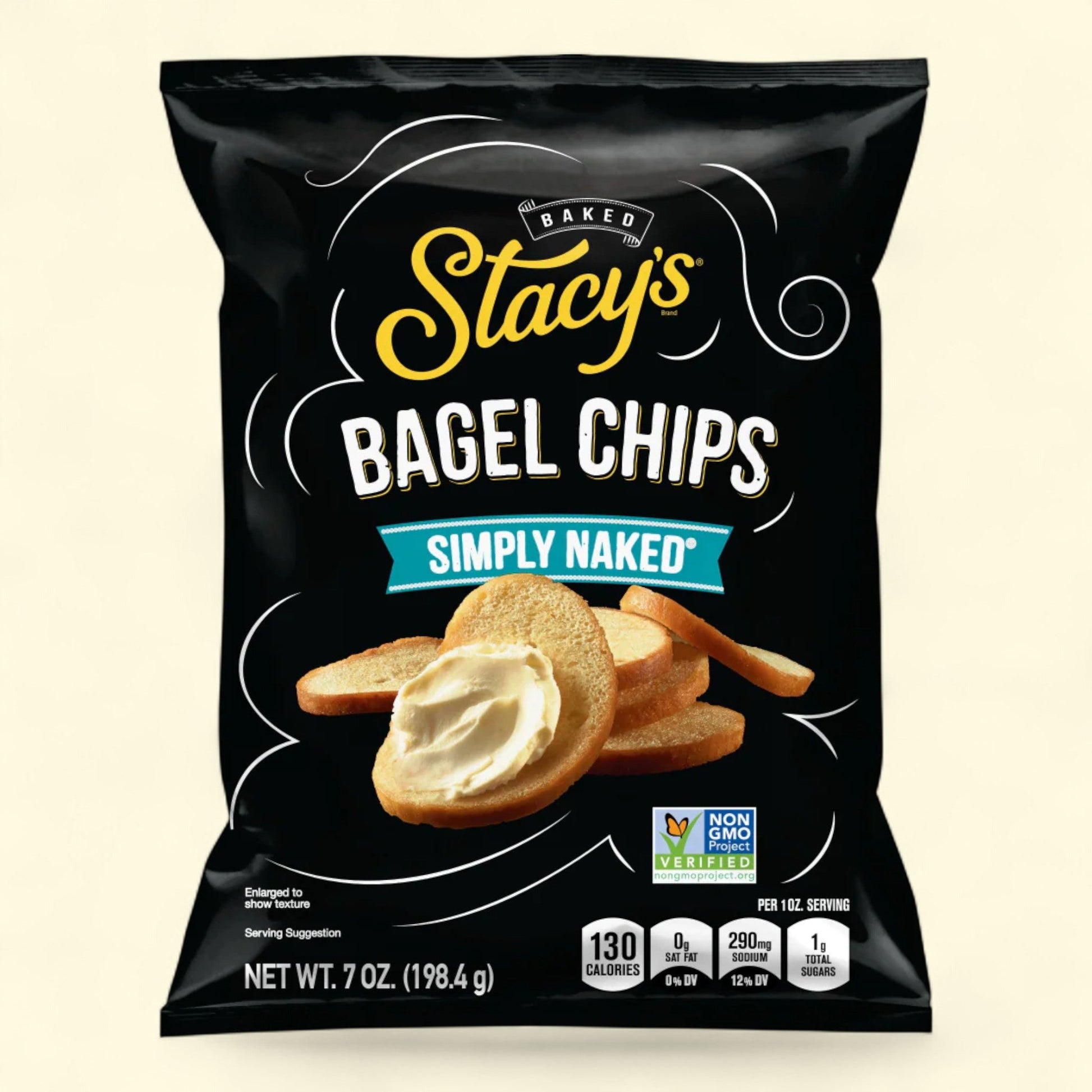 Stacy's Simply Naked Bagel Chips, Snacks, 7 oz — authentic US product shipped worldwide by Treatspree
