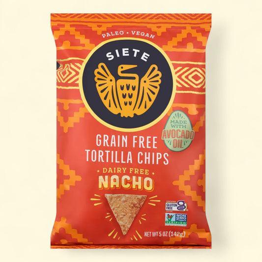 Chips de tortilla Siete Nacho, sans céréales, 1 paquet