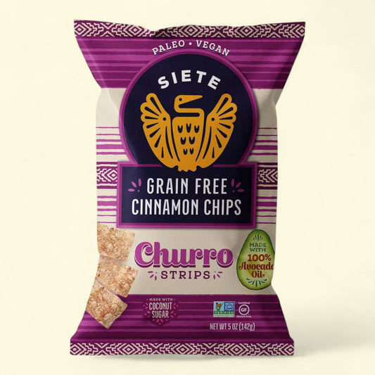 Chips de tortilla Siete à la cannelle en forme de churros, 140 g