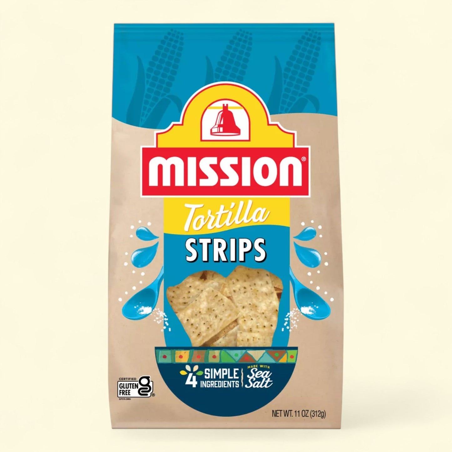 Chips de tortilla au maïs blanc Mission, 312 g