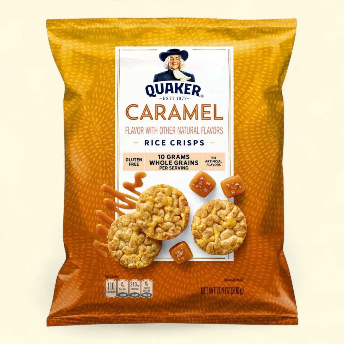 Quaker Caramel Popped Rice Crisps, 7.04oz
