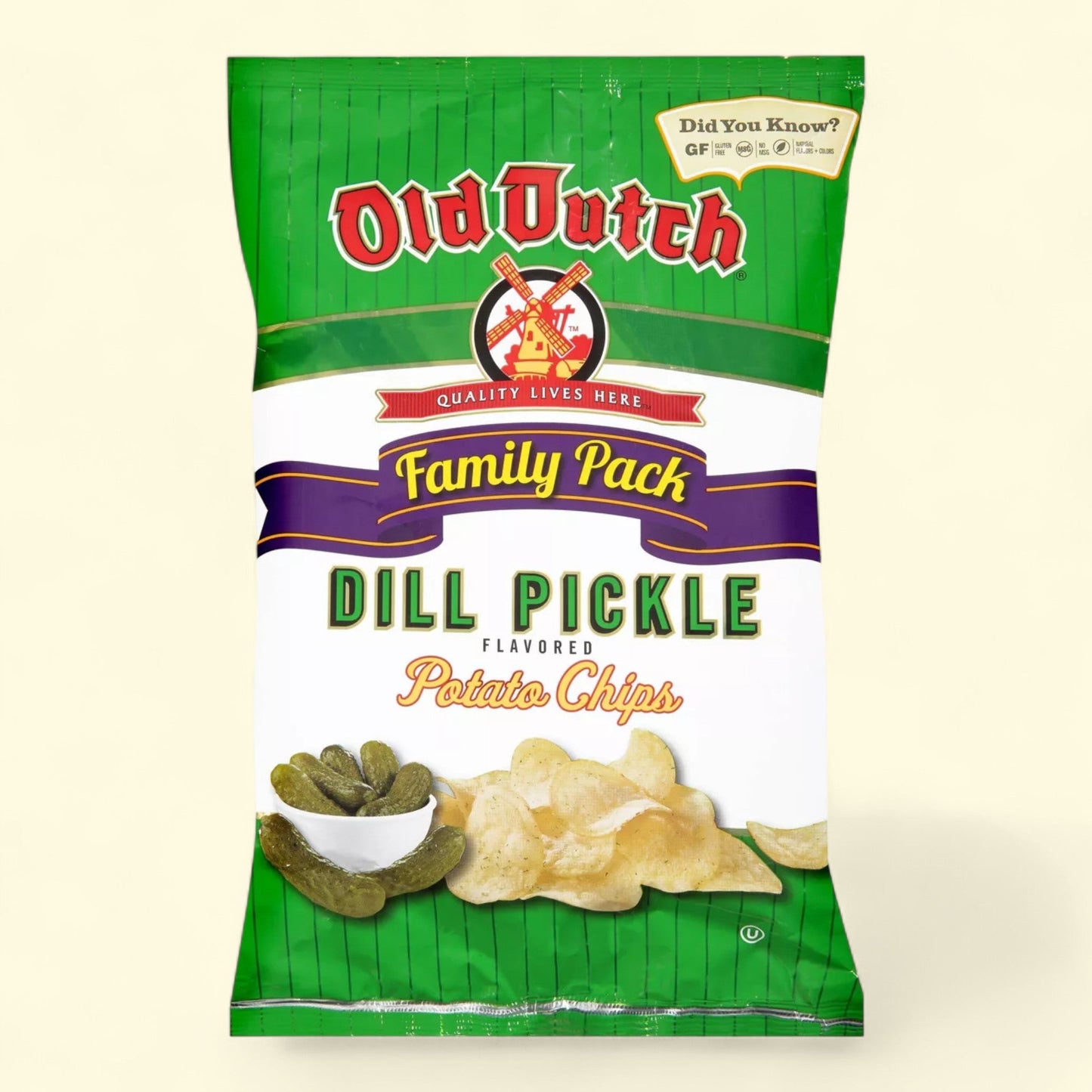 Old Dutch Dill Pickle Potato Chips, 9.5oz