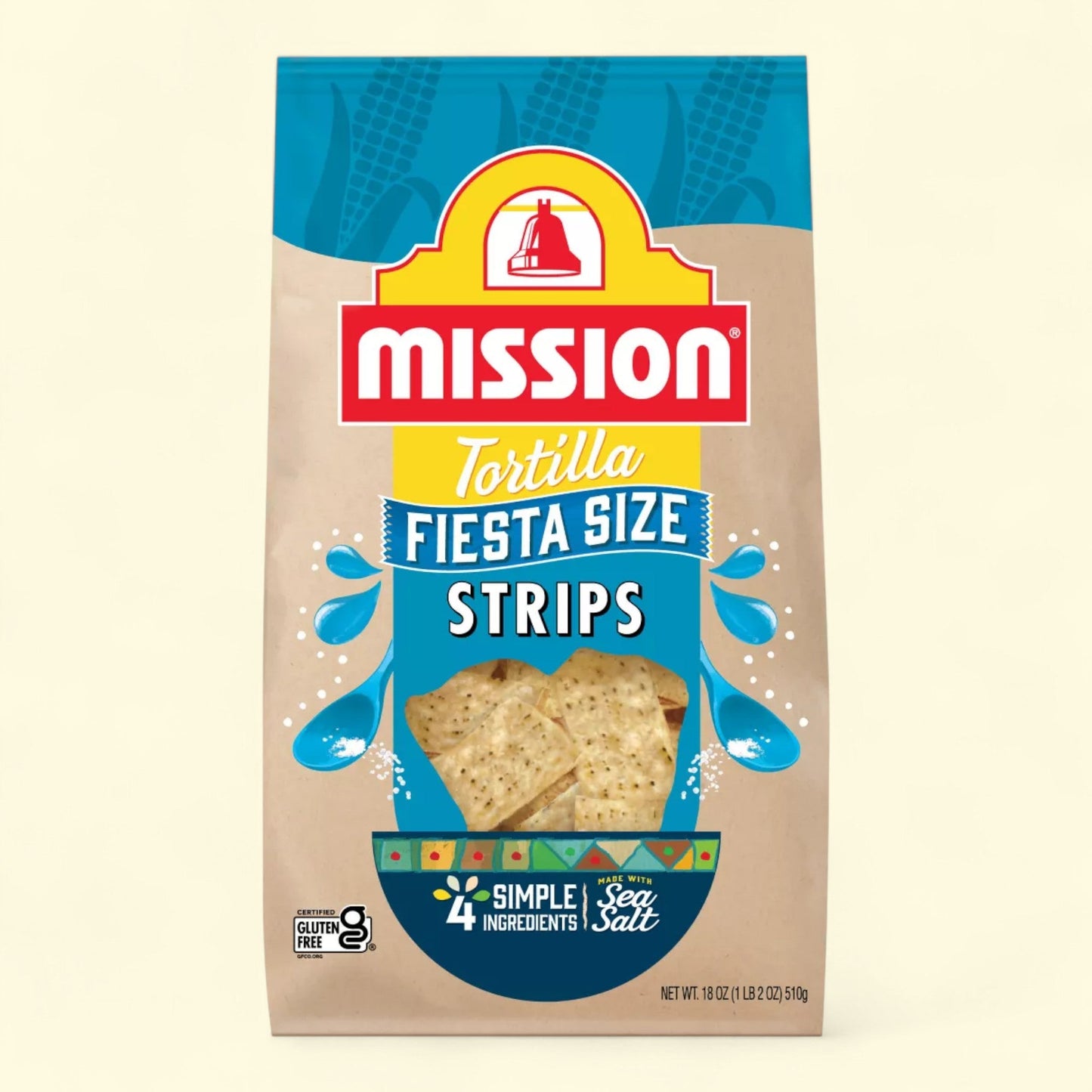 Chips de tortilla au maïs blanc Mission, 510 g