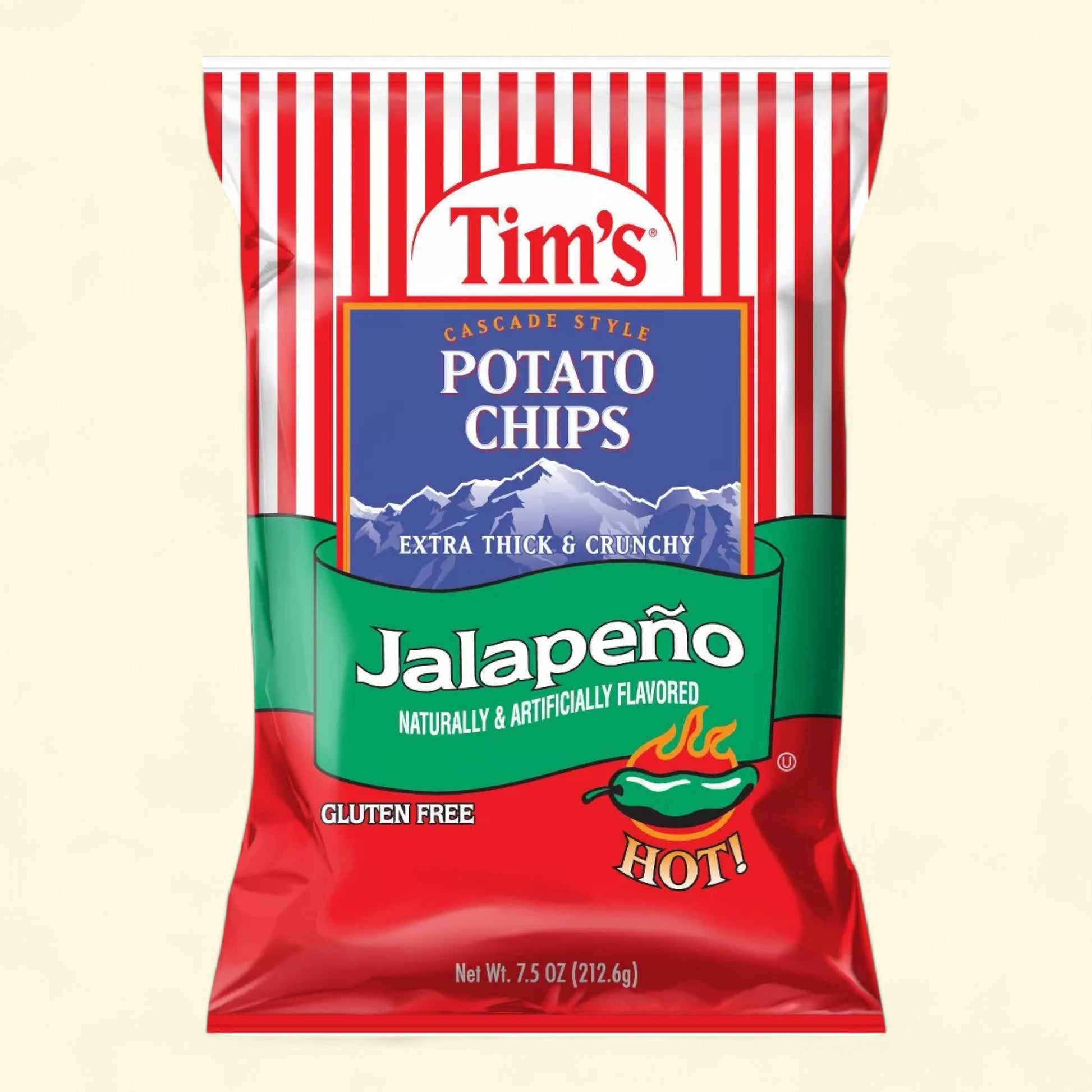 Tim's Potato Chips, Jalapeno Flavored, 7.5oz