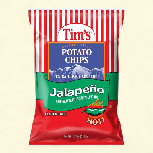 Tim's Potato Chips, Jalapeno Flavored, 7.5oz