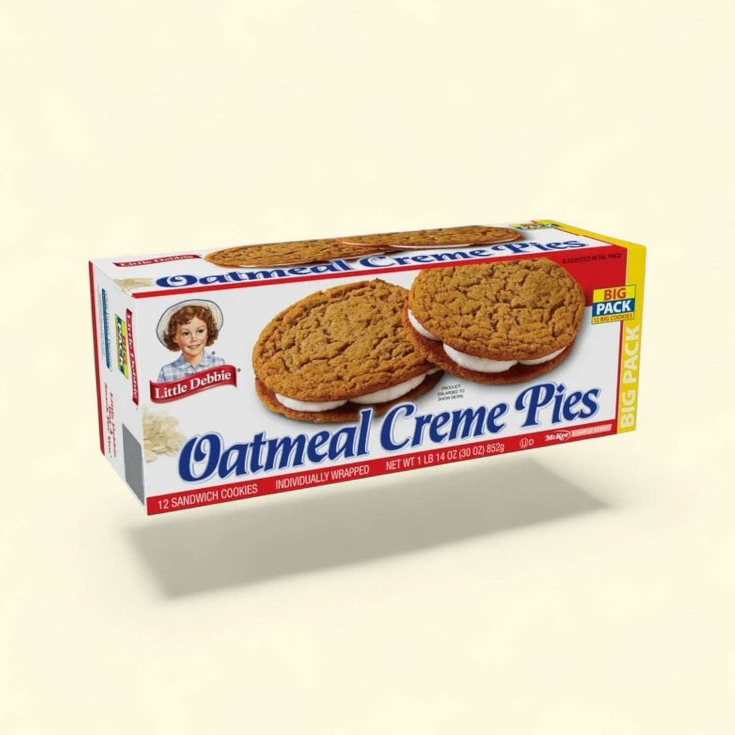 Little Debbie Oatmeal Crème Pies, 30 oz (12 count) — authentic US product shipped worldwide by Treatspree