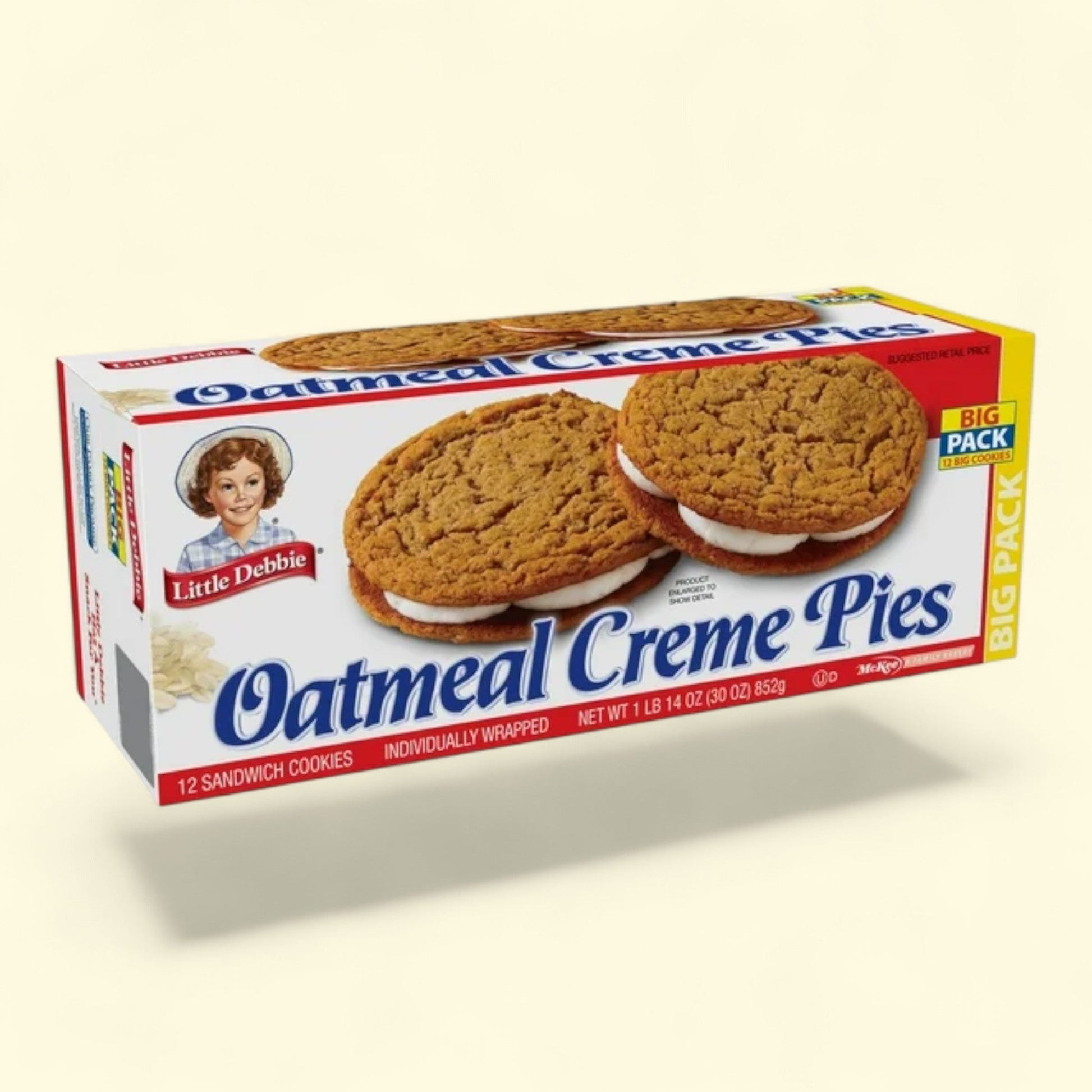 Little Debbie Oatmeal Crème Pies, 30 oz (12 count)