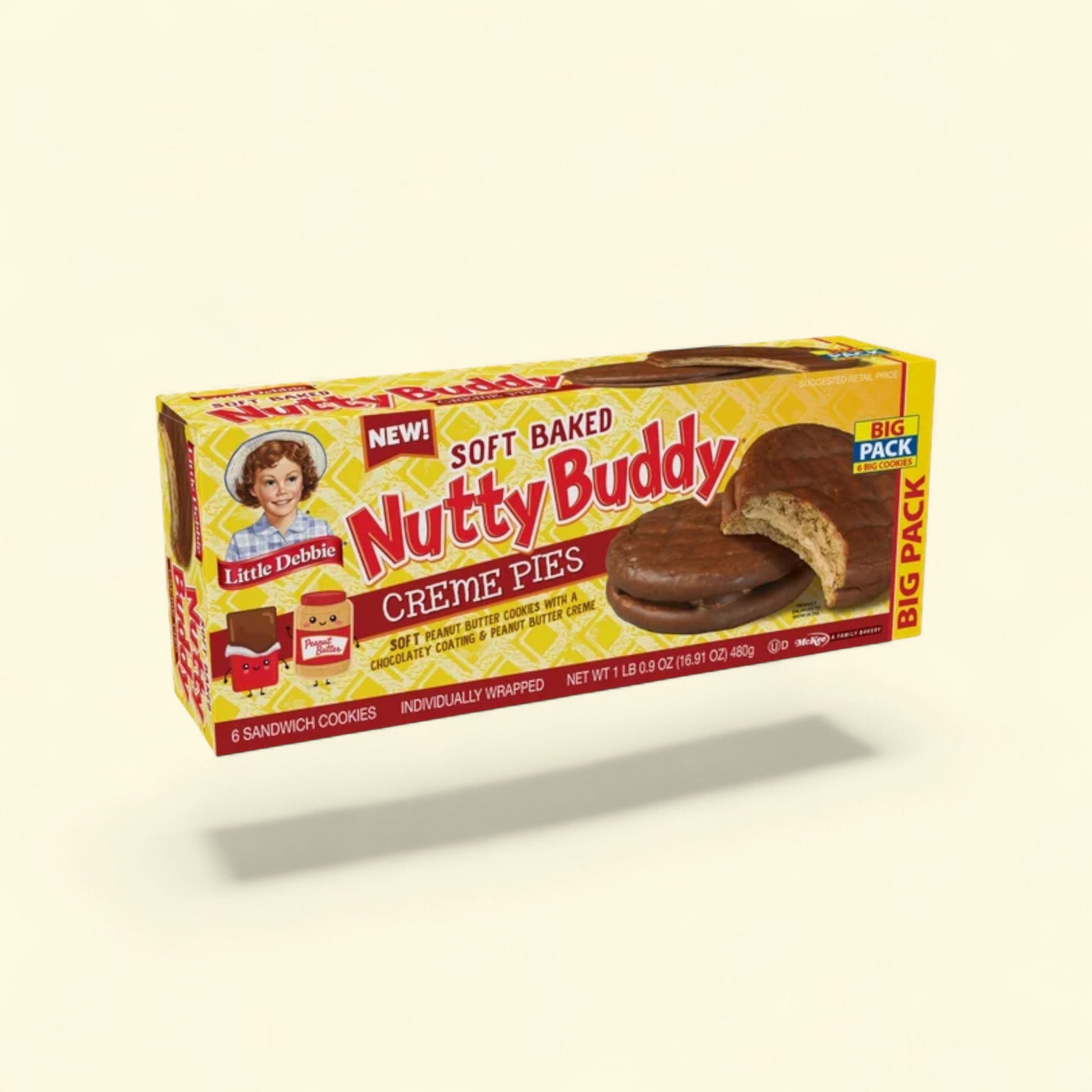 Little Debbie Nutty Buddy Creme Pies, Big Pack, 12.1 oz — authentic US product shipped worldwide by Treatspree