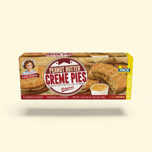 Little Debbie Peanut Butter Creme Pies, 18.6 oz — authentic US product shipped worldwide by Treatspree