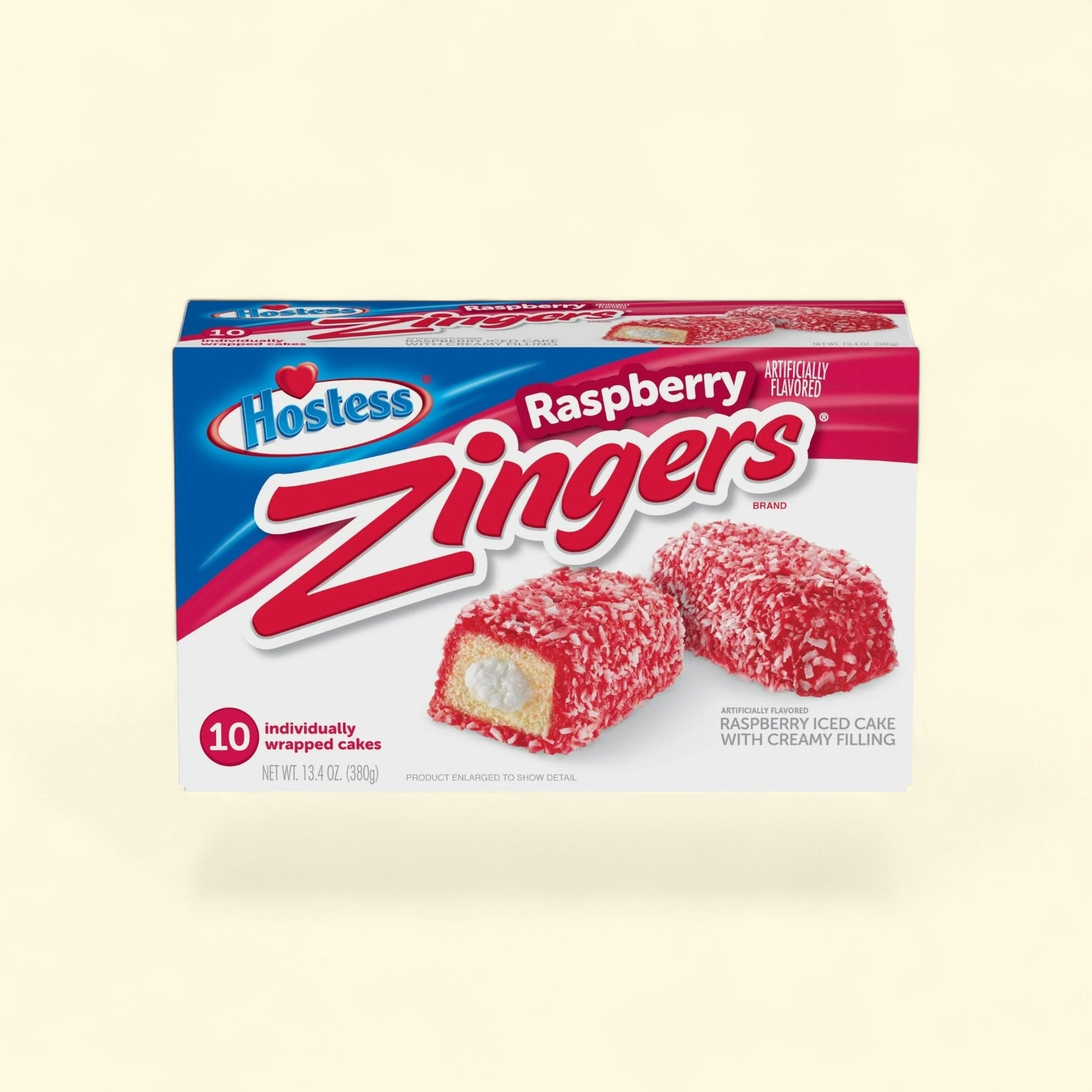 Hostess Raspberry Zingers, 13.40 oz, 10 Count — authentic US product shipped worldwide by Treatspree