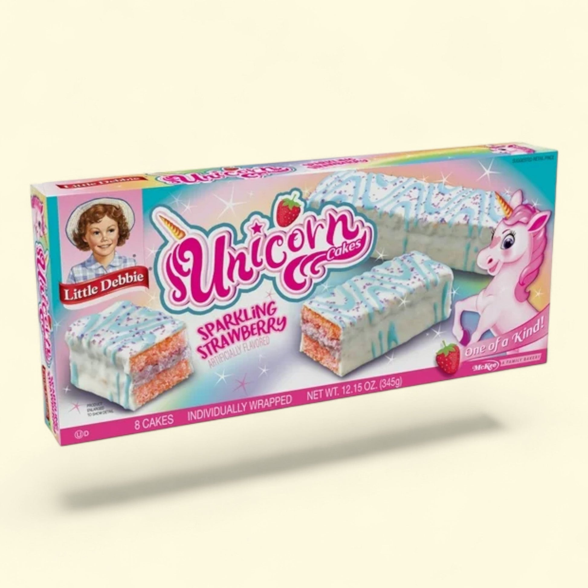 Little Debbie Strawberry Unicorn Cakes, 12.15 oz, 8 Count