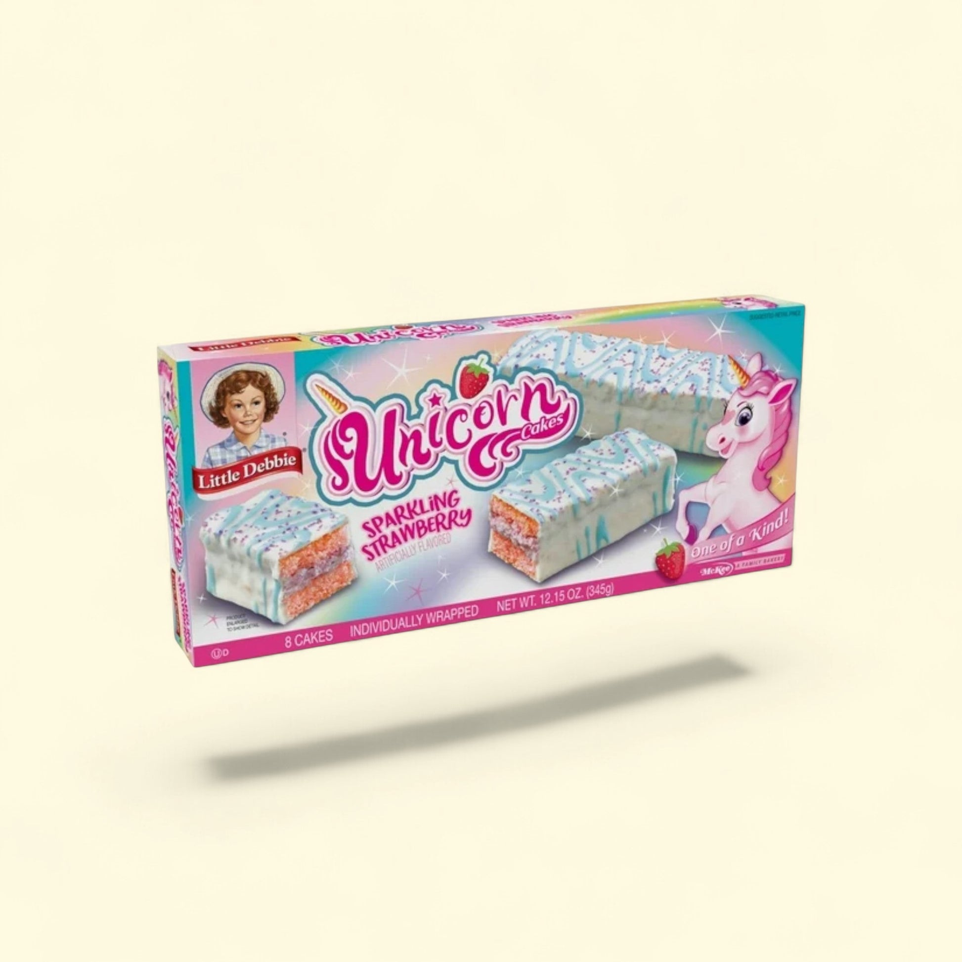 Little Debbie Strawberry Unicorn Cakes, 12.15 oz, 8 Count — authentic US product shipped worldwide by Treatspree