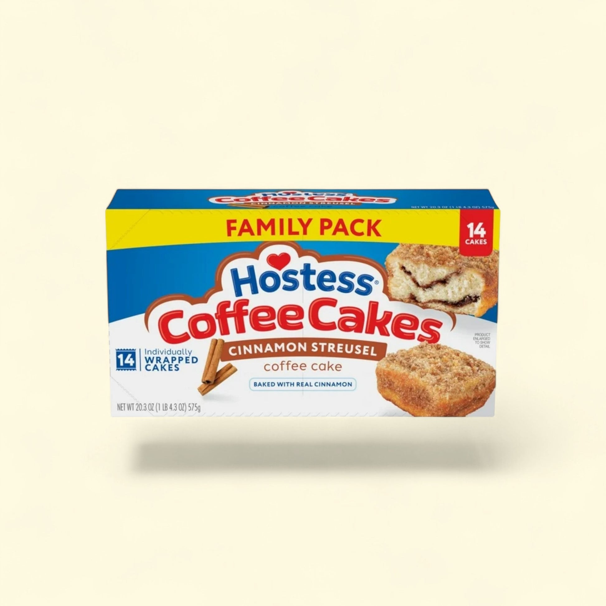 Hostess Coffee Cakes, Cinnamon Streusel Snack Cakes, 20.25 oz — authentic US product shipped worldwide by Treatspree