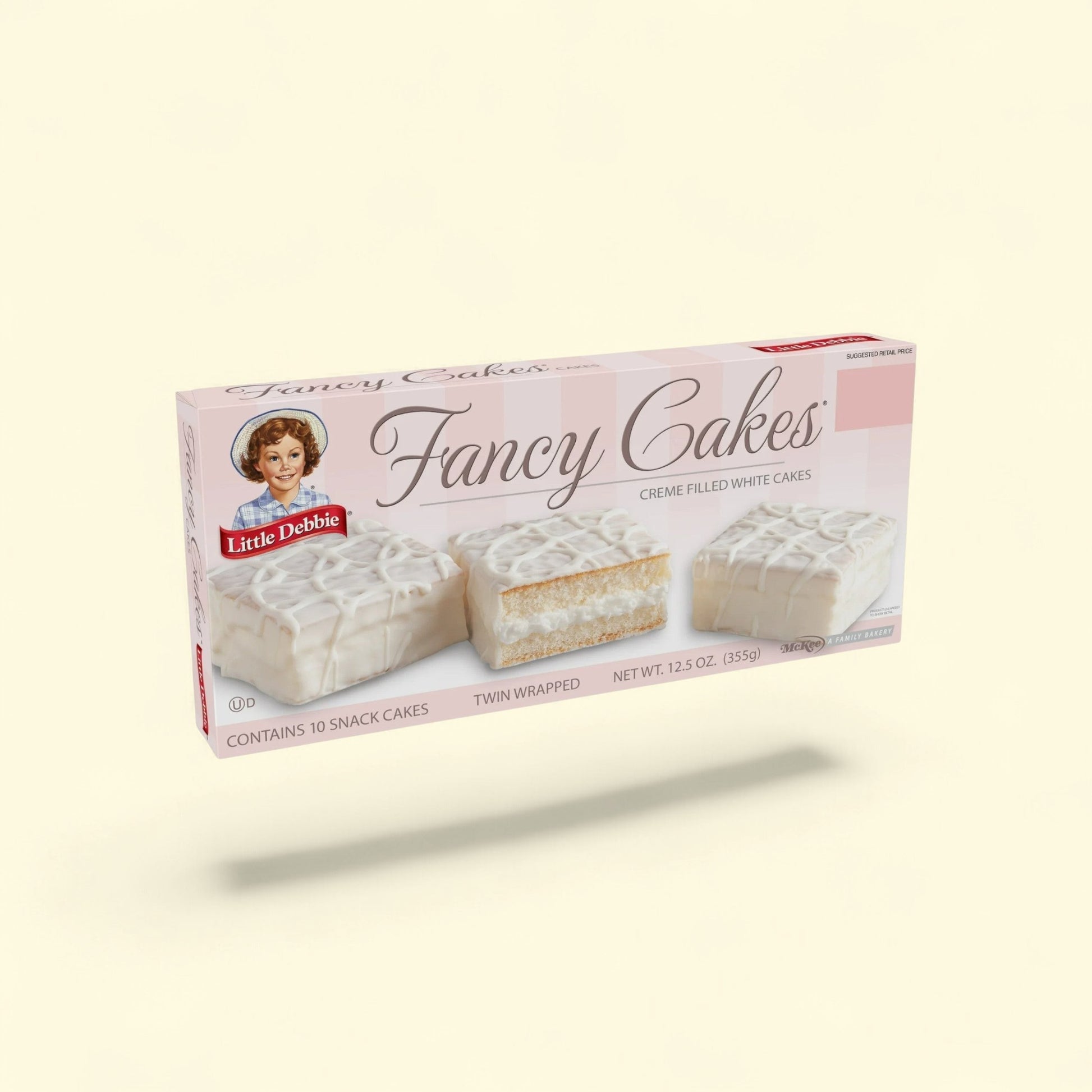 Little Debbie Fancy Cakes, Crème Filled White Cakes, 12.5 oz — authentic US product shipped worldwide by Treatspree