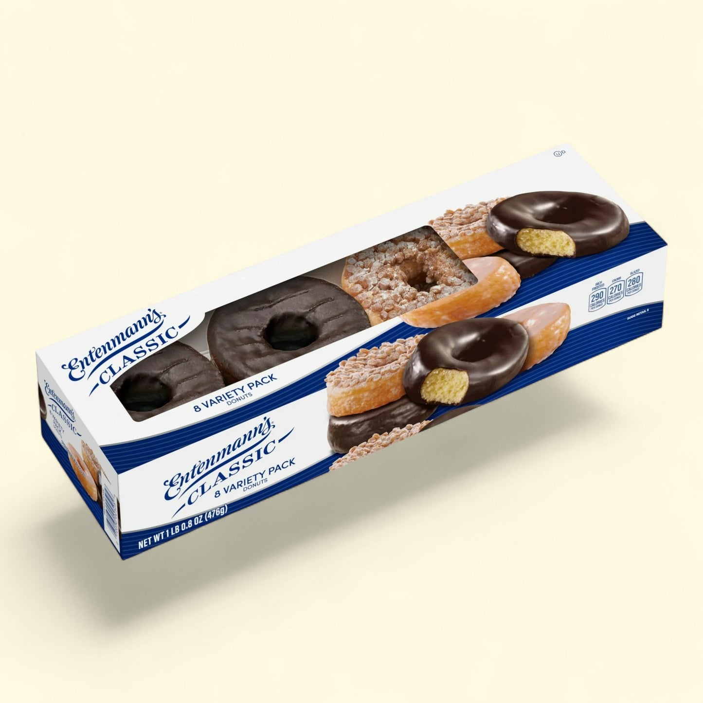 Entenmann's Assorted Donuts, 8 count, 16.8 oz