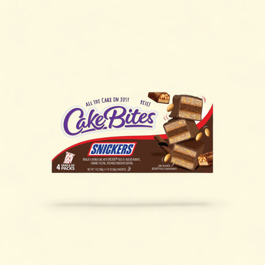 CakeBites Snickers, Grab & Go Family Size Mini Cakes, 7oz — authentic US product shipped worldwide by Treatspree