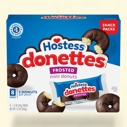 Hostess Donettes, Frosted Mini Donuts, 8 On the Go Packs