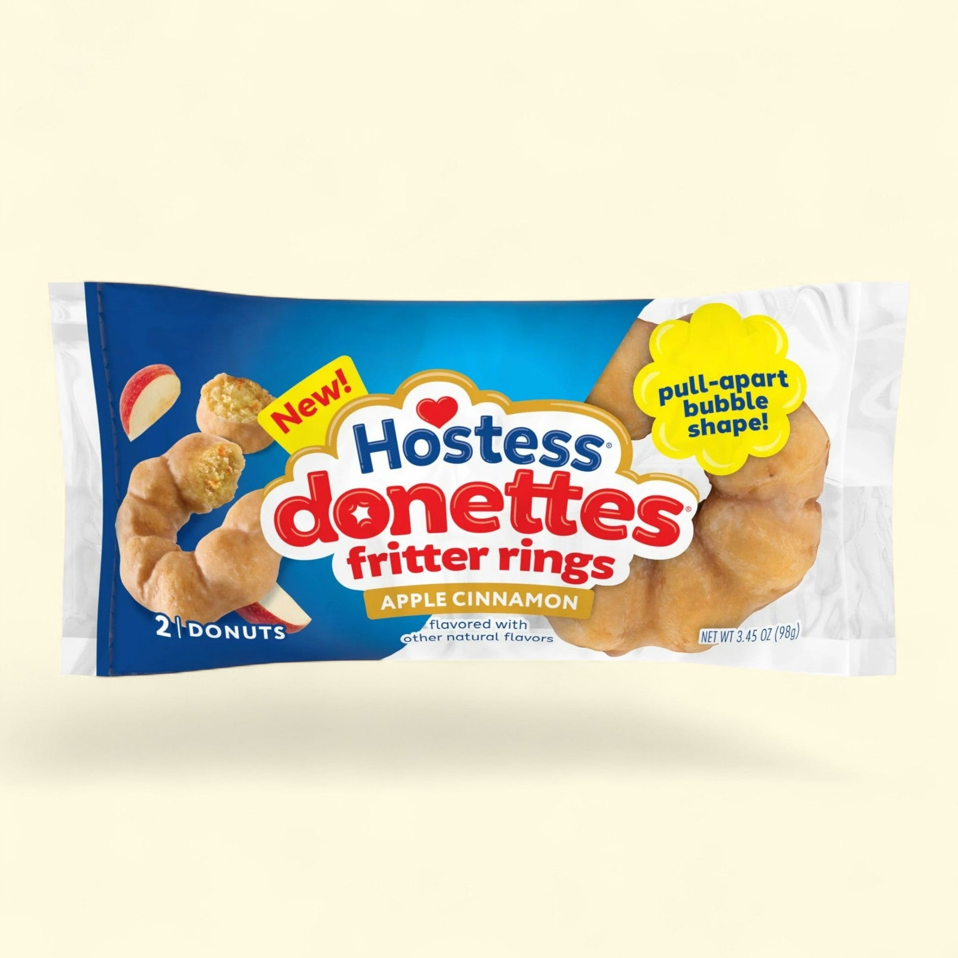 Hostess Donettes Fritter Rings, Apple Cinnamon Flavored, 3.45 oz (2... — authentic US product shipped worldwide by Treatspree
