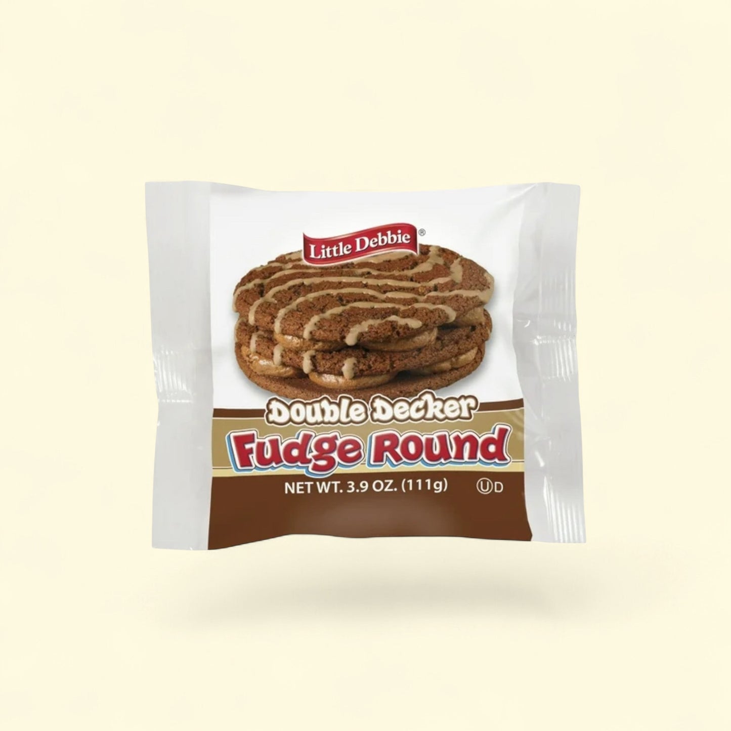 Little Debbie Fudge Round (Double Decker), 3.9 oz — authentic US product shipped worldwide by Treatspree