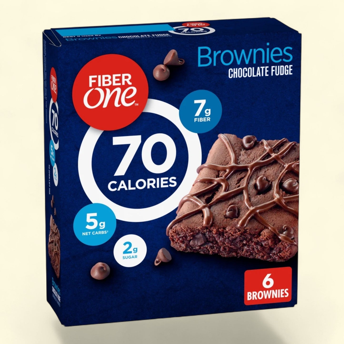Fiber One Brownies, Chocolate Fudge Snack Bars, 6 Ct, 5.34 oz