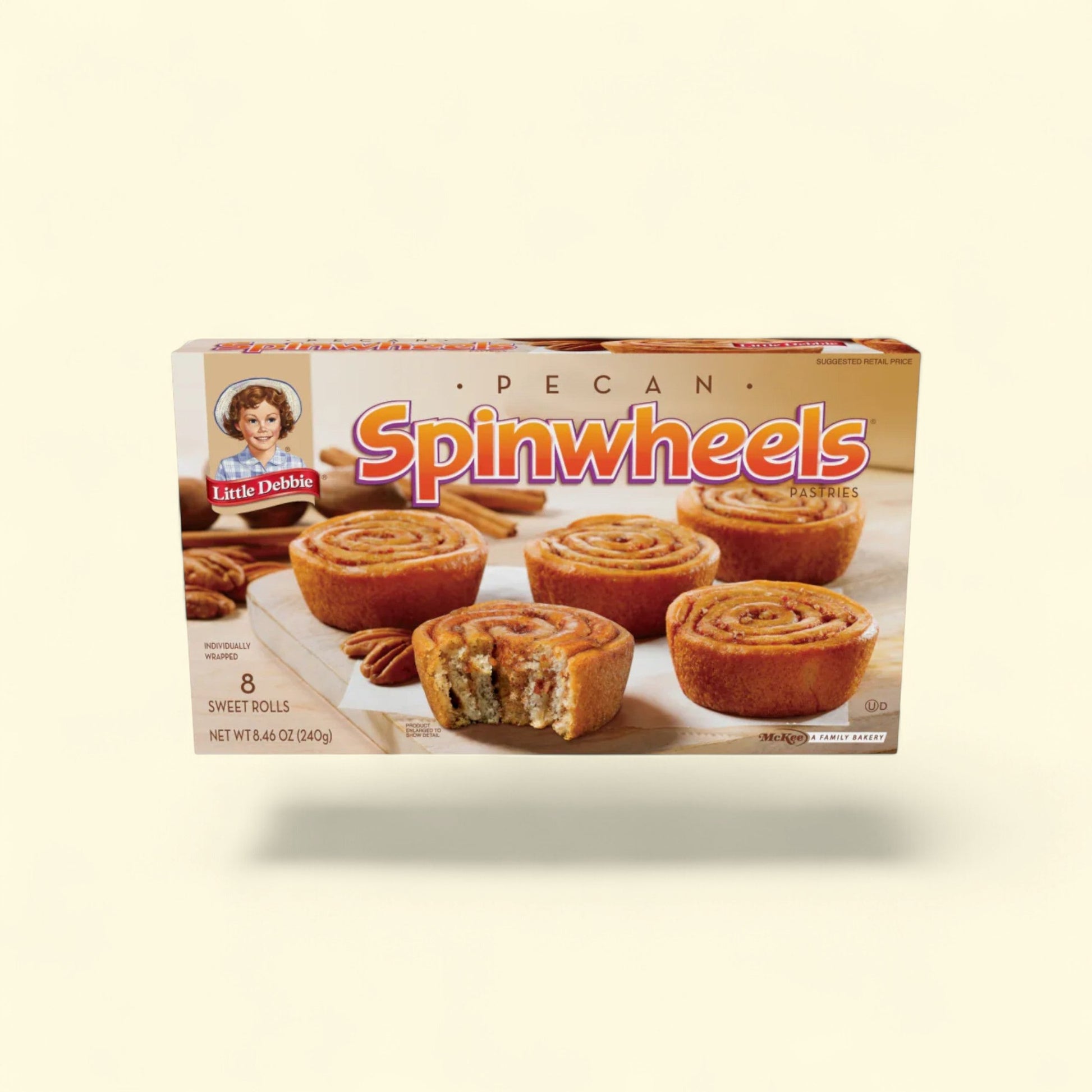 Little Debbie Pecan Spinwheels Sweet Rolls, Regular Size — authentic US product shipped worldwide by Treatspree