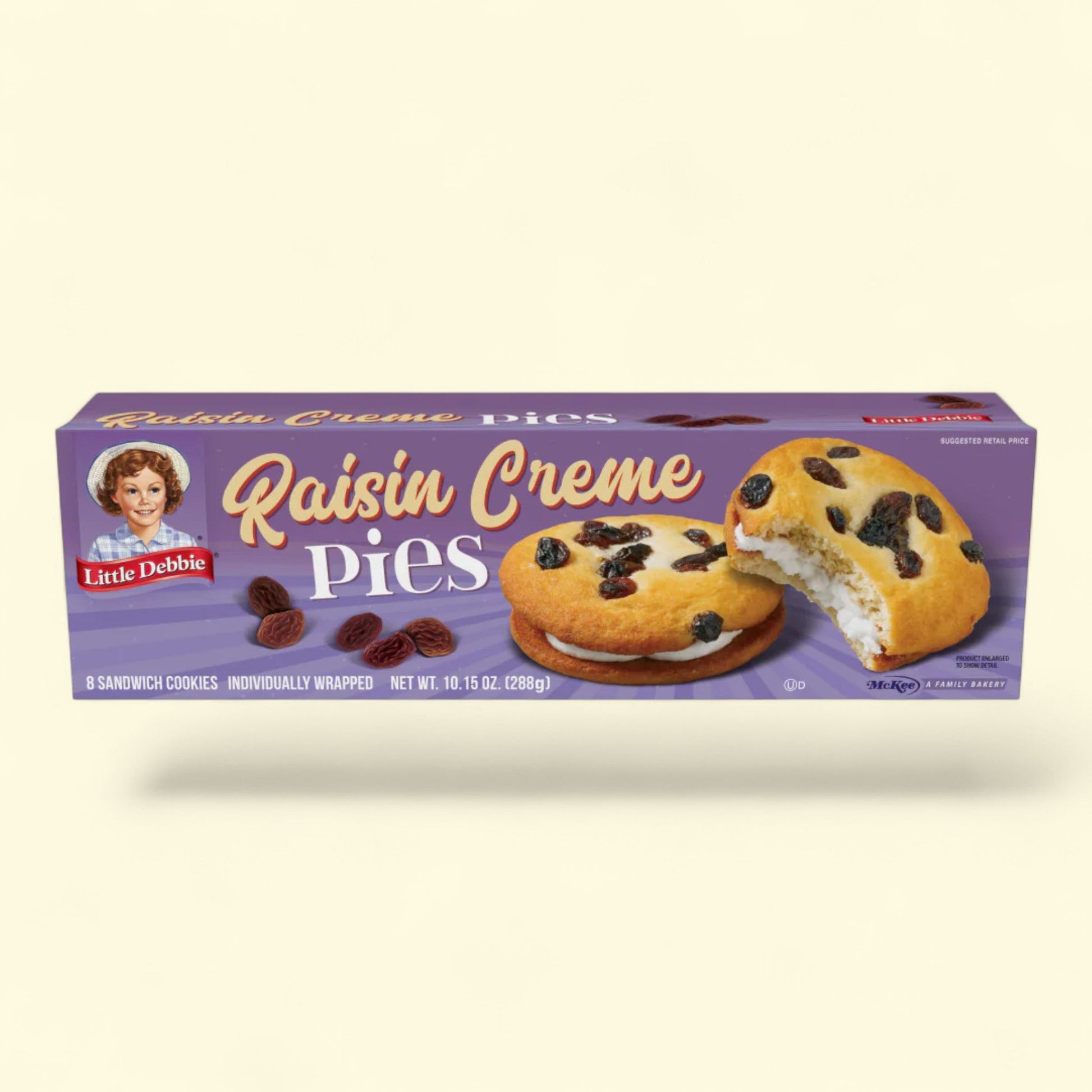 Little Debbie Raisin Creme Pies, 8.04 oz — authentic US product shipped worldwide by Treatspree