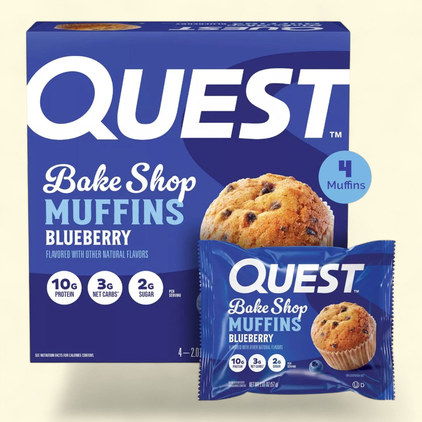 Quest Nutrition Muffin, Blueberry, 1 pack