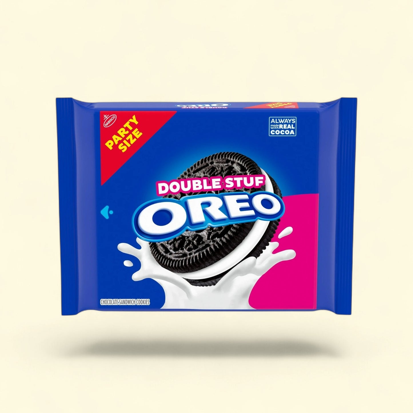 OREO Double Stuf Chocolate Sandwich Cookies, Party Size, 24.95 oz — authentic US product shipped worldwide by Treatspree