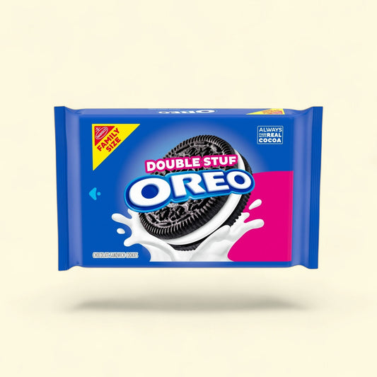OREO Double Stuf Chocolate Sandwich Cookies, Family Size, 18.71 oz — authentic US product shipped worldwide by Treatspree