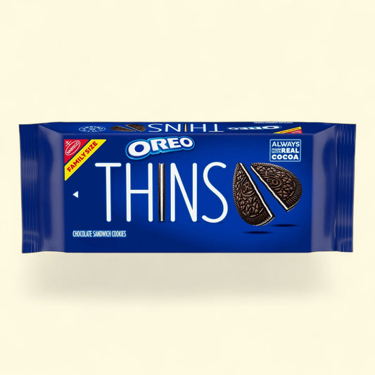 OREO Thins Chocolate Sandwich Cookies, Family Size, 11.78 oz