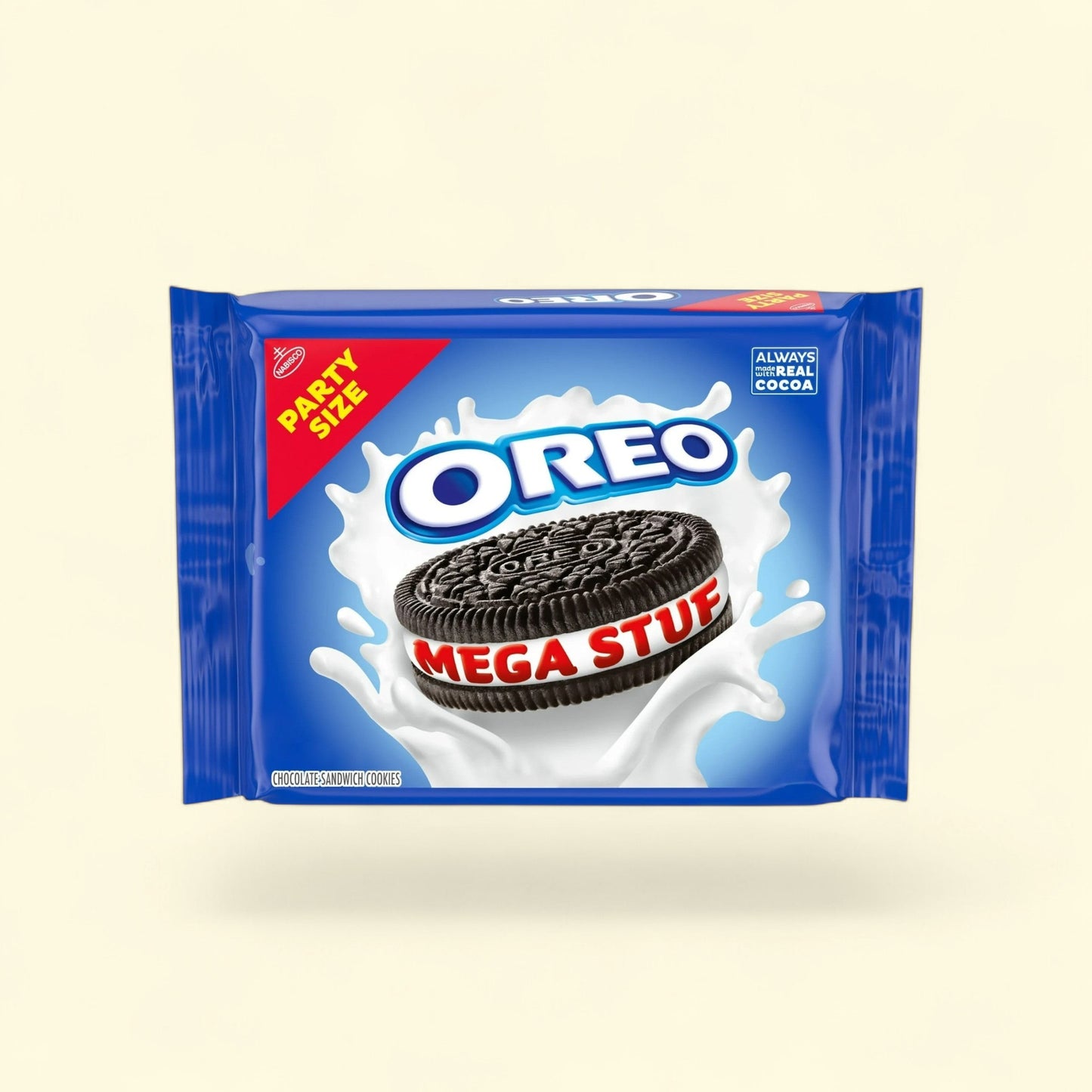OREO Mega Stuf Chocolate Sandwich Cookies, Party Size, 1 lb 9.35 oz — authentic US product shipped worldwide by Treatspree