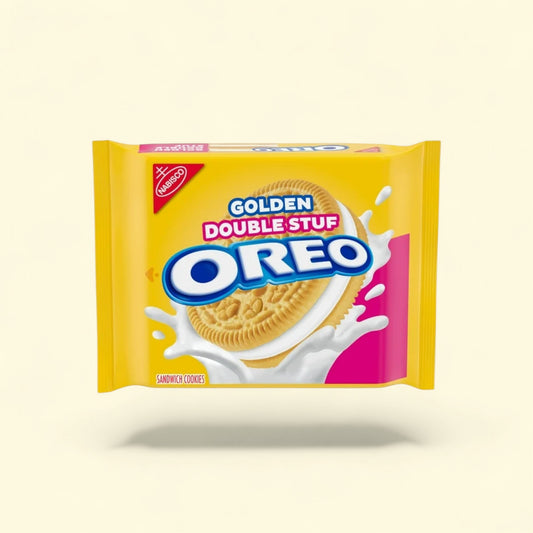 OREO Double Stuf Golden Sandwich Cookies, 14.03 oz — authentic US product shipped worldwide by Treatspree