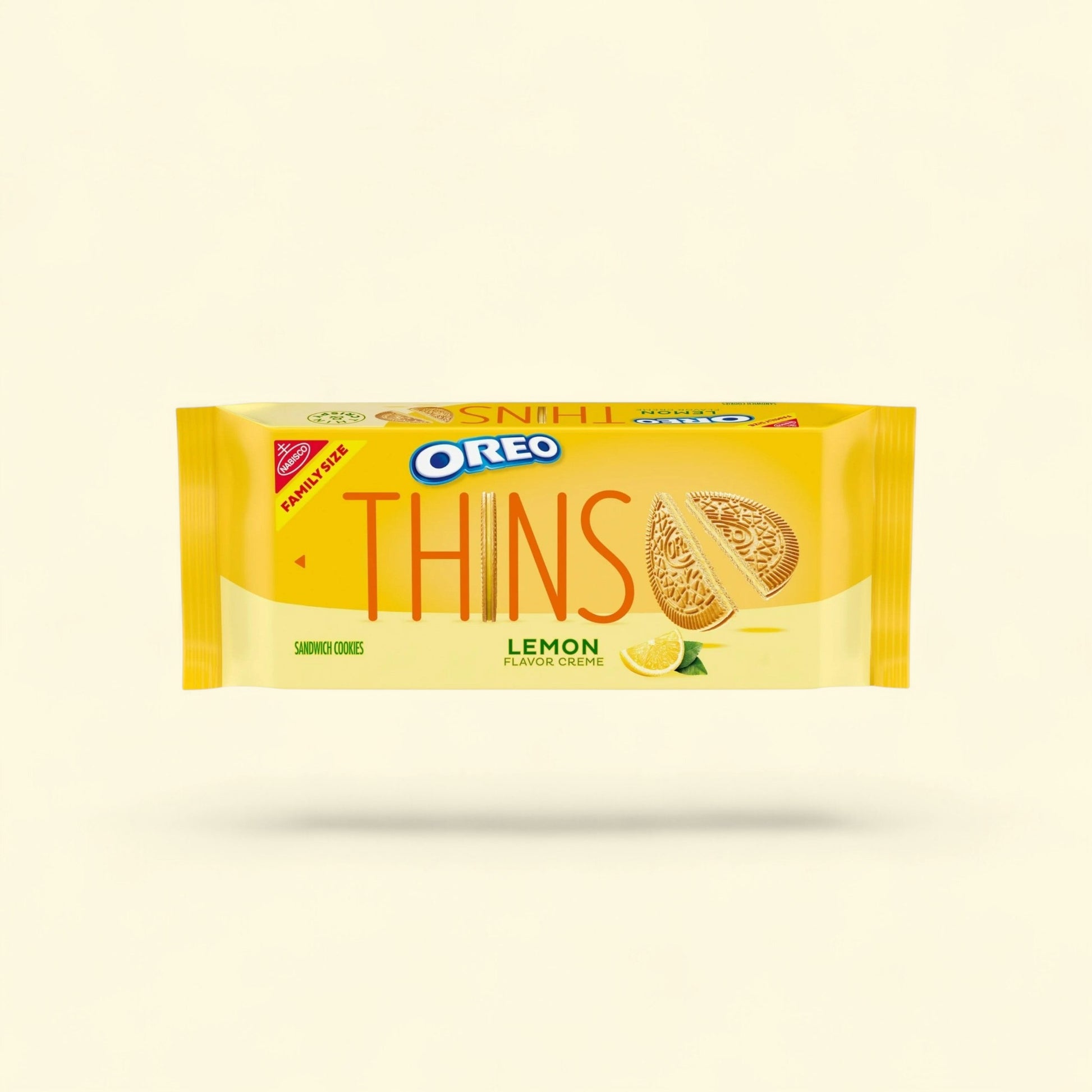 OREO Thins Lemon Creme Crunchy Sandwich Cookies, 11.78 oz — authentic US product shipped worldwide by Treatspree