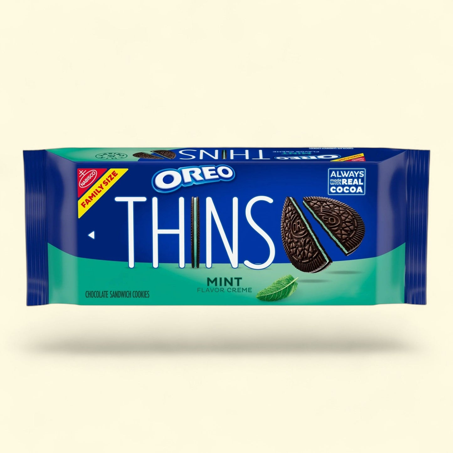OREO Thins Mint Creme Crunchy Chocolate Sandwich Cookies, 11.78 oz