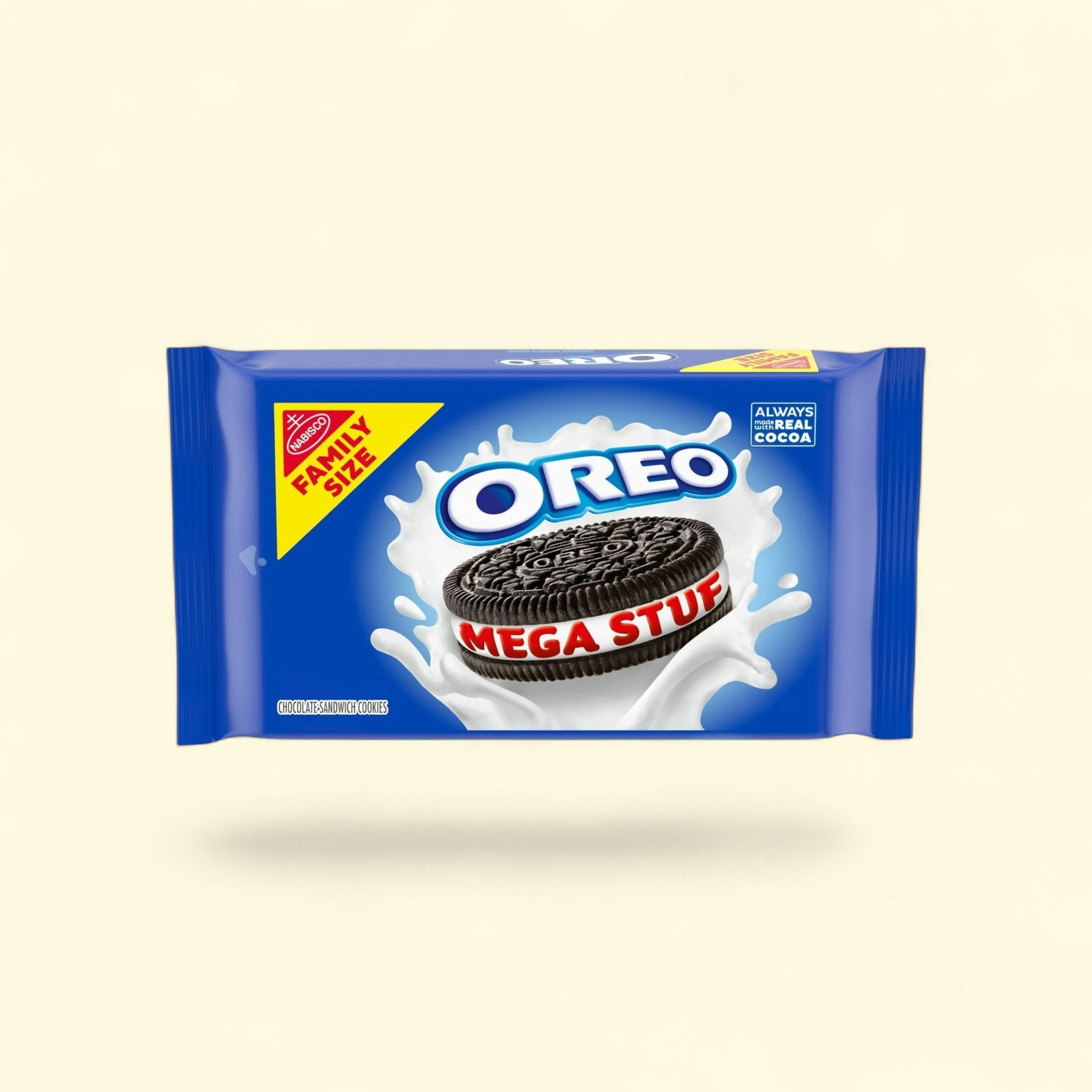 OREO Mega Stuf Chocolate Sandwich Cookies, Family Size, 17.6 oz — authentic US product shipped worldwide by Treatspree