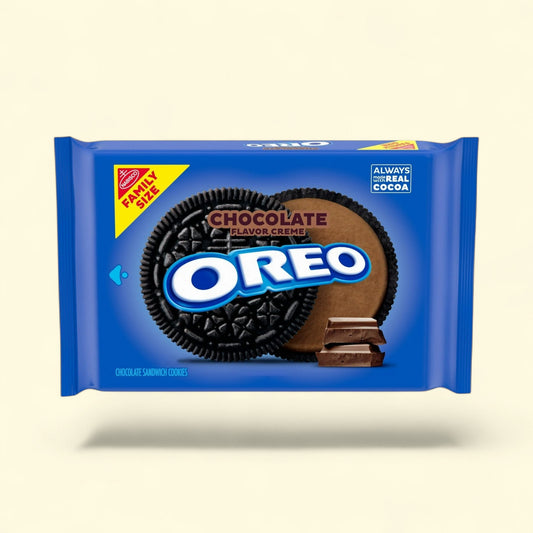 OREO Chocolate Creme Chocolate Sandwich Cookies, Family Size, 18.71 oz — authentic US product shipped worldwide by Treatspree