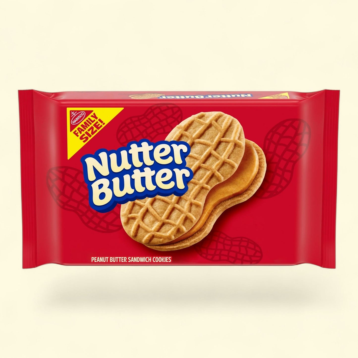 NUTTER BUTTER Peanut Butter Sandwich Cookies, Family Size, 16 oz