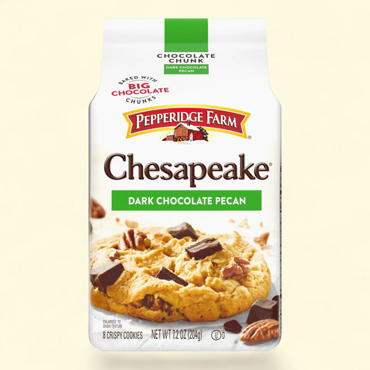 Pepperidge Farm Chesapeake Dark Chocolate Pecan Cookies, 7.2 oz Bag