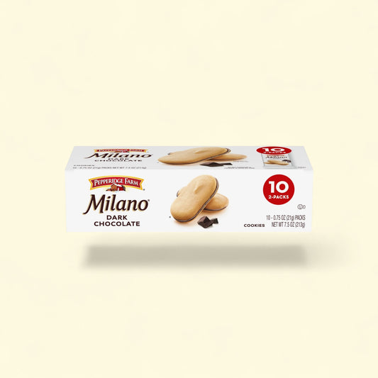 Pepperidge Farm Milano Cookies, Dark Chocolate, 10 Packs, 2 Cookies... — authentic US product shipped worldwide by Treatspree