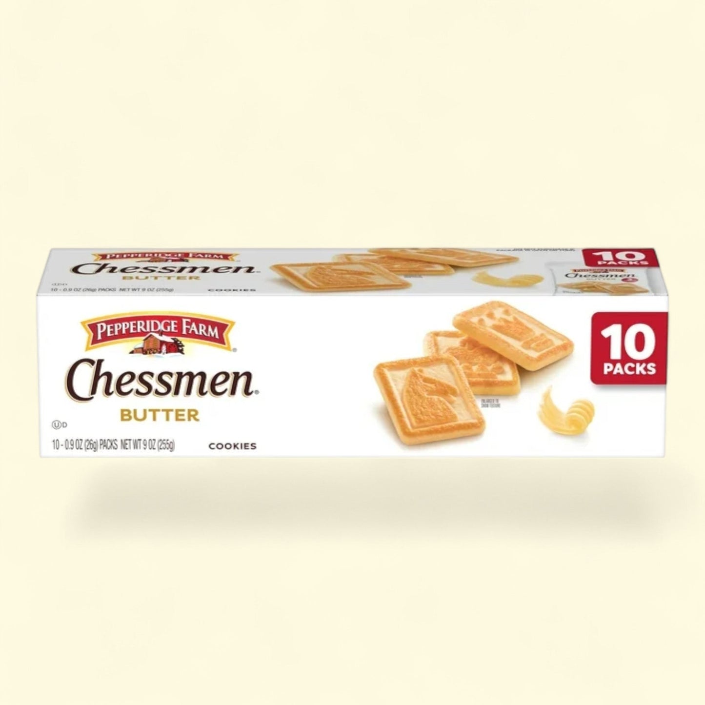 Pepperidge Farm Chessmen Butter Cookies, 0.9 oz, 10 Pk