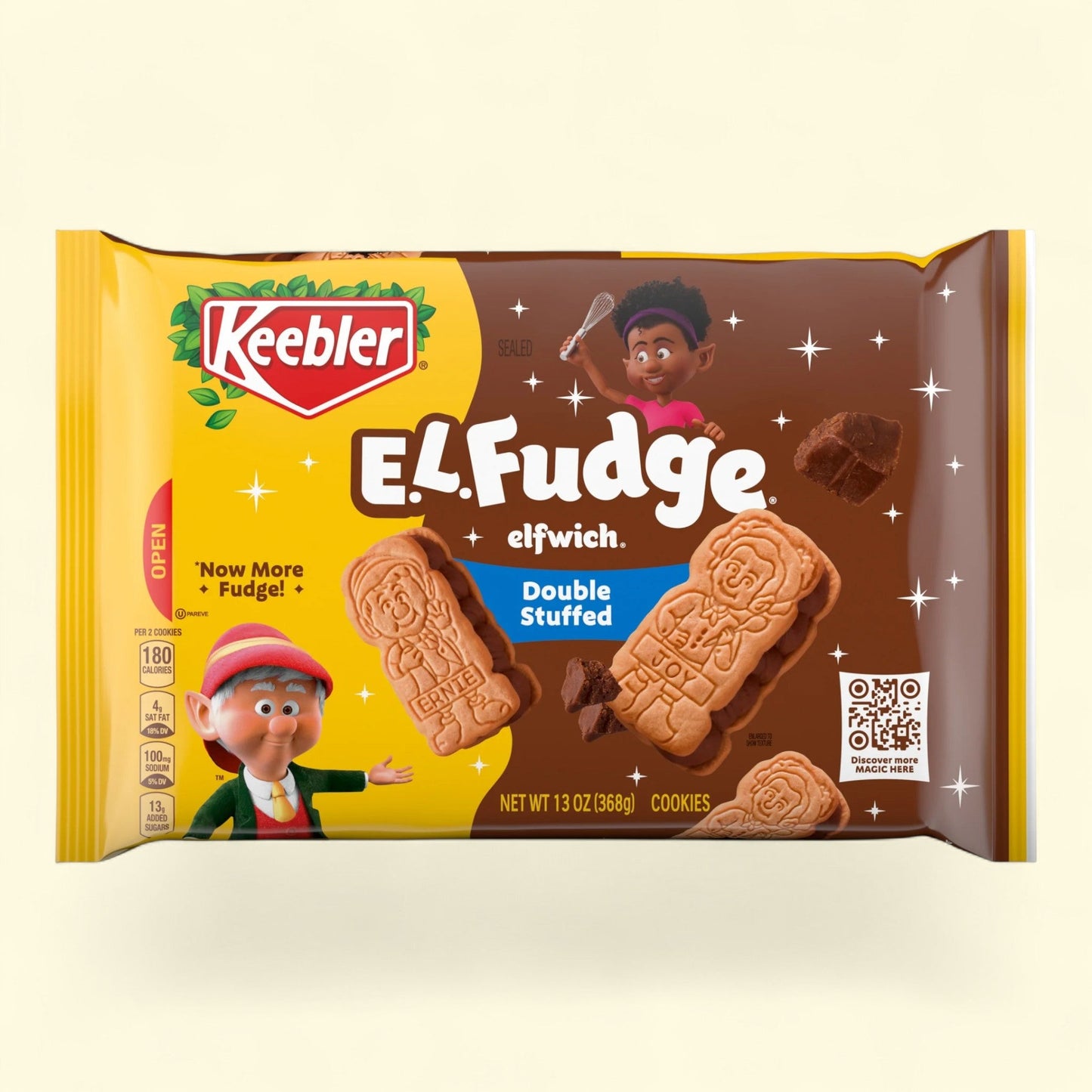 Keebler E.L. Fudge Double Stuffed Elfwich Cookies, 13 oz
