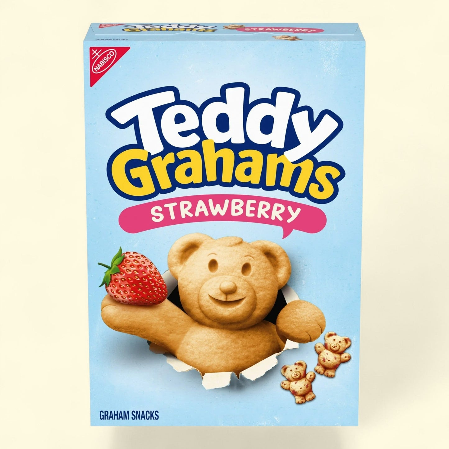TEDDY GRAHAMS Strawberry Flavor Graham Snacks, 10 oz