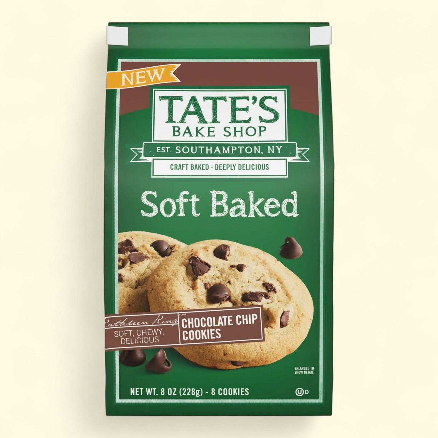 Tate's Bake Shop Soft Baked Cookies, Chocolate Chip, 8 oz
