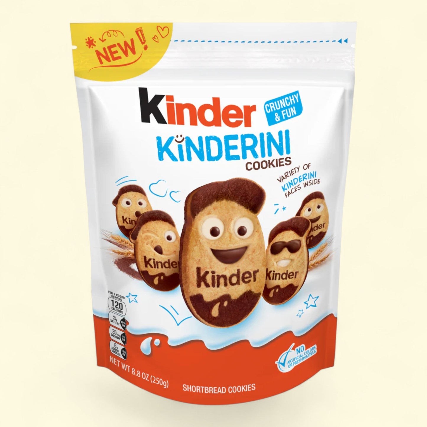 Kinder Kinderini Shortbread Cookies, Regular Size, 8.8 oz