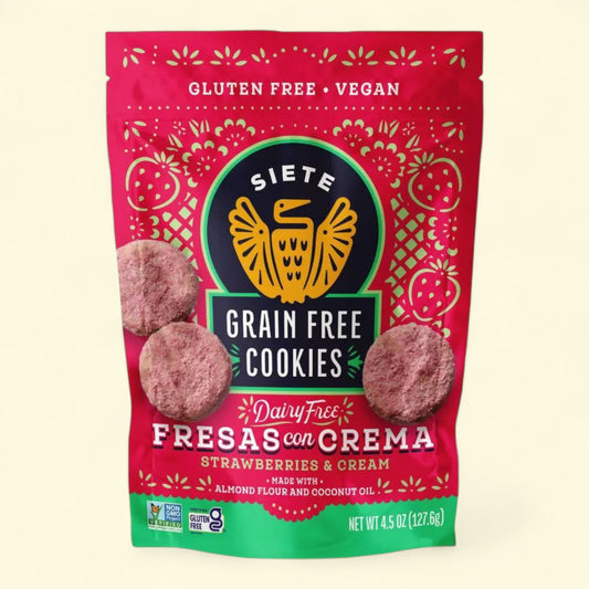 Siete Strawberries & Cream Cookies, 4.5oz