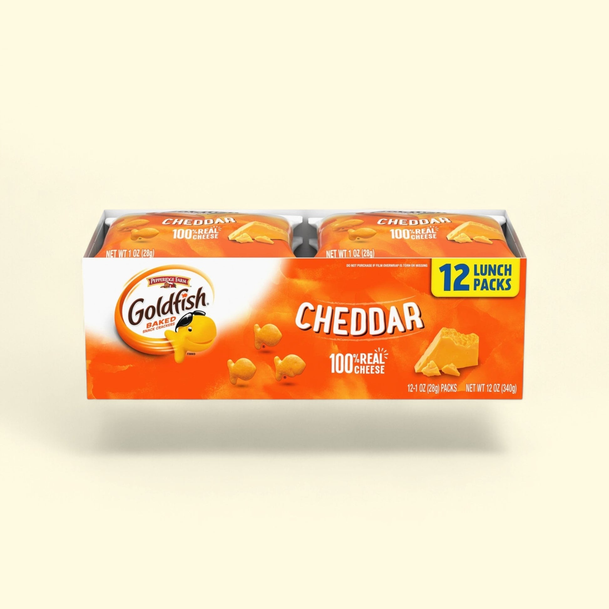 Goldfish Cheddar Cheese Crackers, 1 oz, 12 CT — authentic US product shipped worldwide by Treatspree