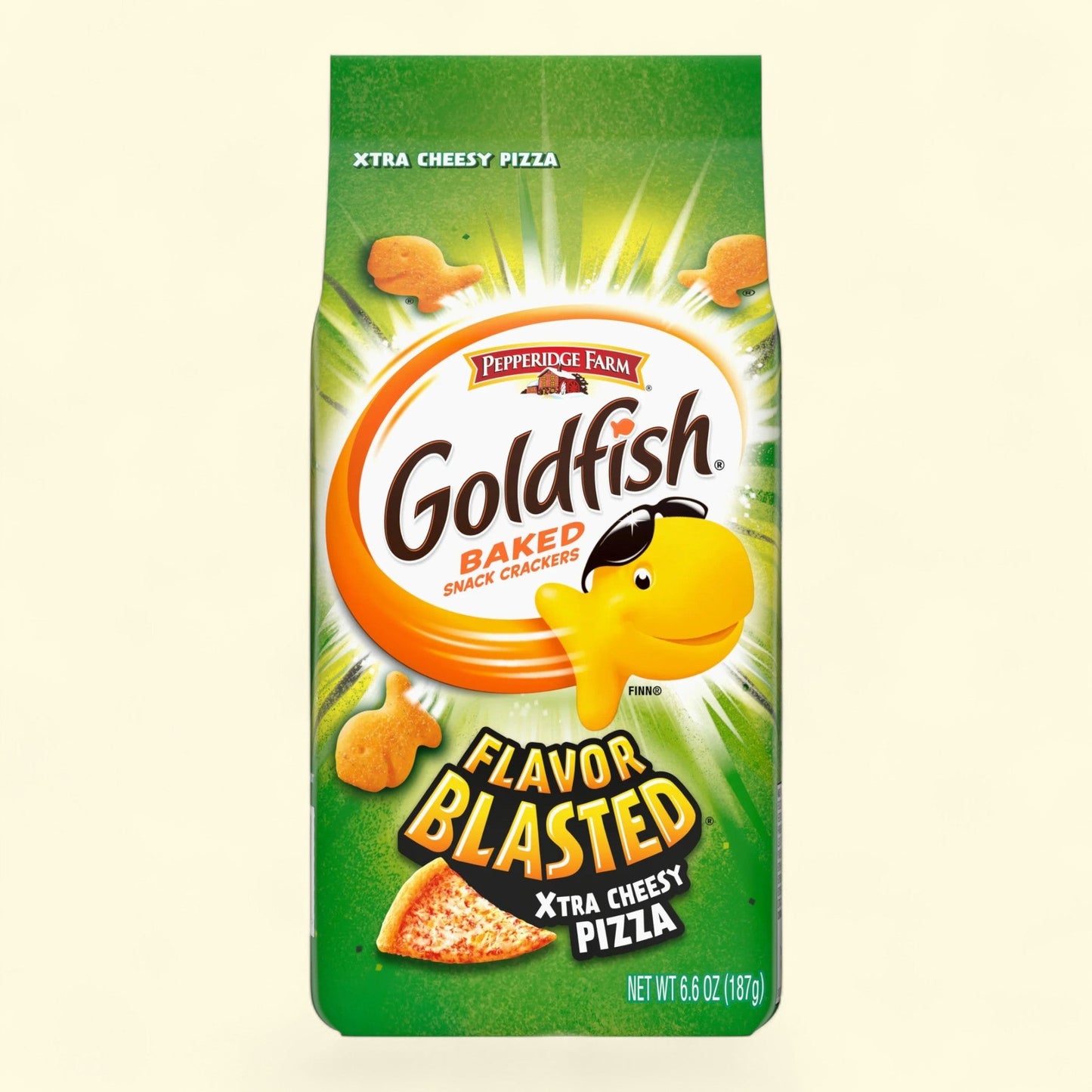 Goldfish Flavor Blasted Xtra Cheesy Pizza Crackers, 6.6 oz.