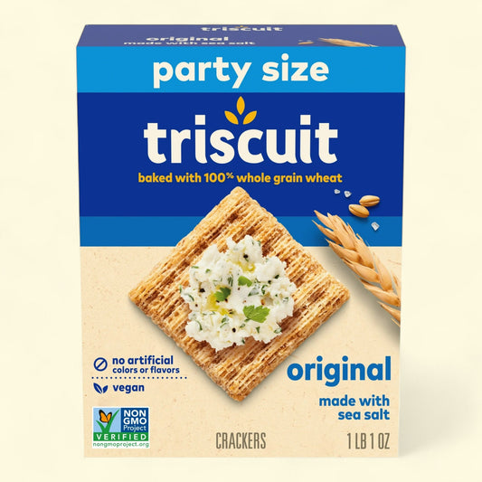 Triscuit Original Whole Grain Wheat Crackers, Party Size, 17 oz