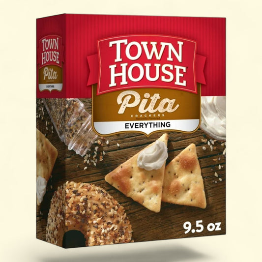 Town House Pita Crackers Everything Flavor, 9.5 oz